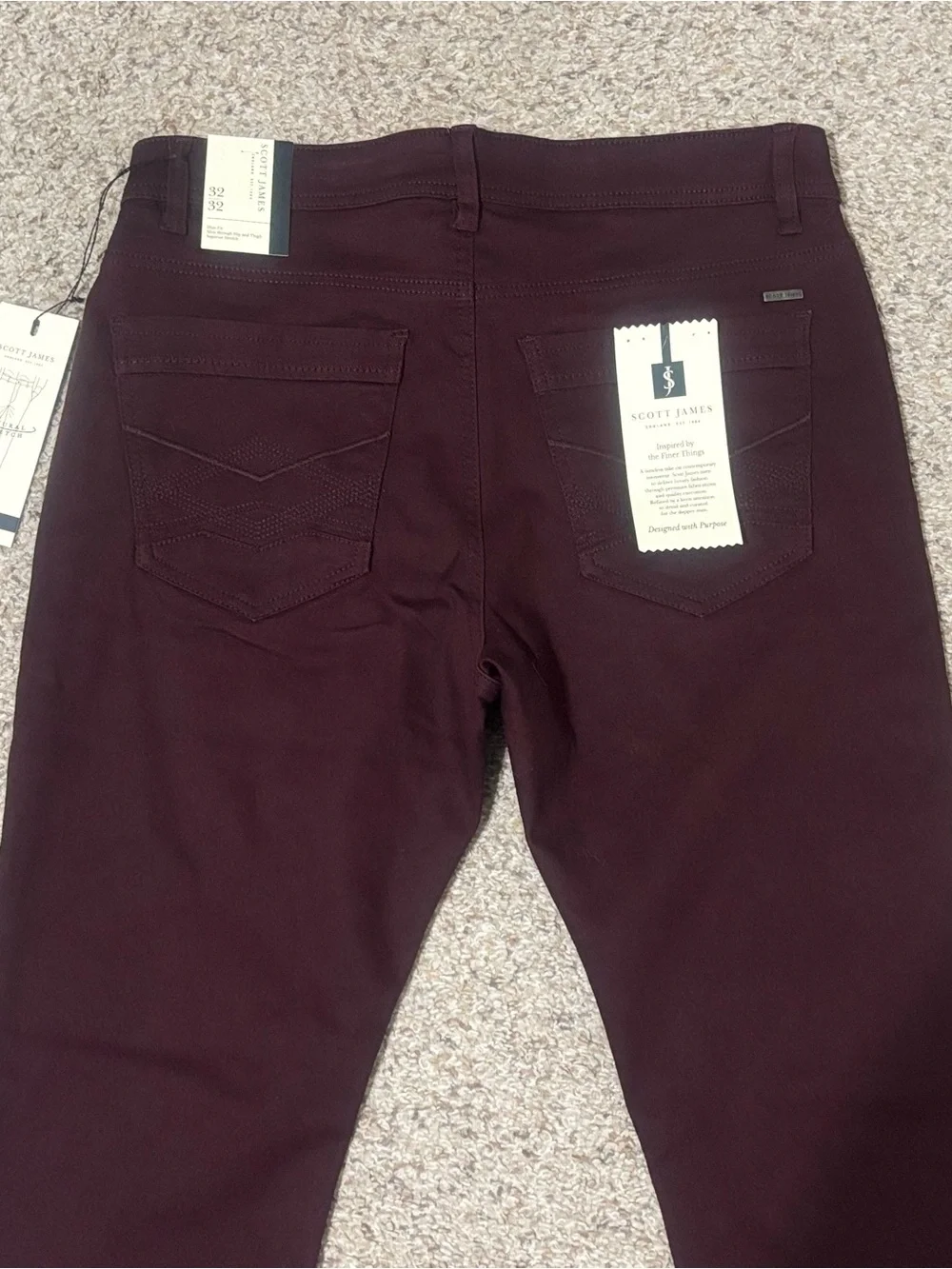 Slim Fit Fig Men's Jeans – Modern Tailored Style Size 32x32